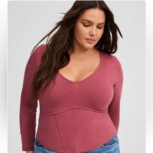 Torrid Foxy Corset long sleeve top